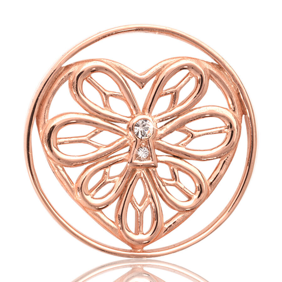 Nikki Lissoni Peaceful Heart Rose Gold Plated 33mm Coin C1006RGM