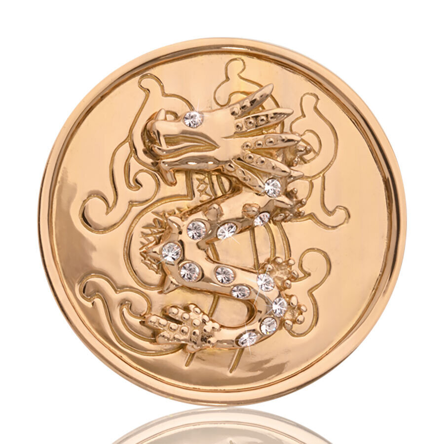 Nikki Lissoni Chinese Dragon Gold Plated 33mm Coin C1019GM