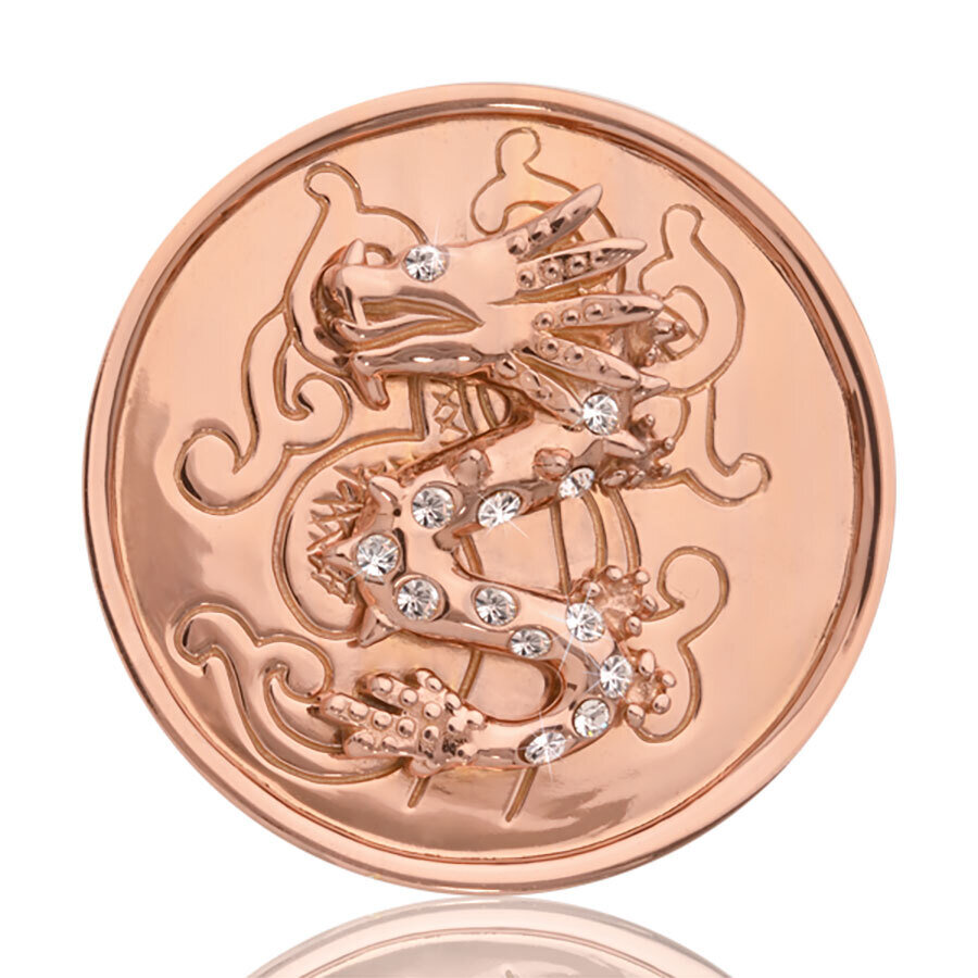 Nikki Lissoni Chinese Dragon Rose Gold Plated 33mm Coin C1019RGM