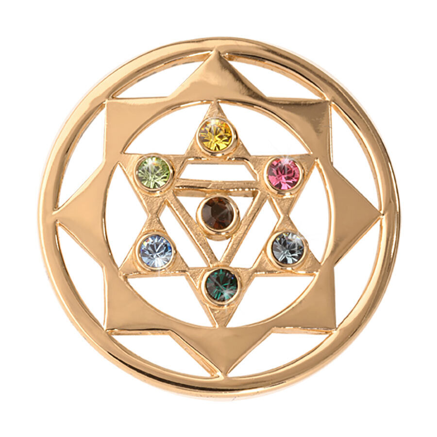 Nikki Lissoni The 7 Chakra S Gold Plated 33mm Coin C1021GM