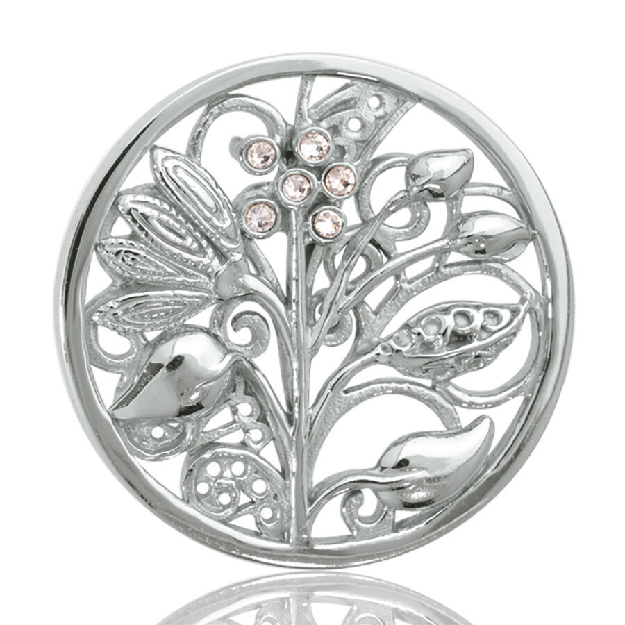 Nikki Lissoni Fantasy Tree Silver Plated 33mm Coin C1025SM