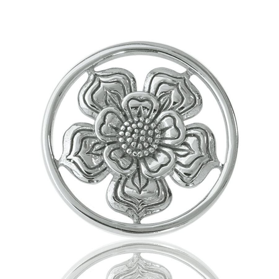Nikki Lissoni Lovely Flower Silver Plated 23mm Coin C1028SS