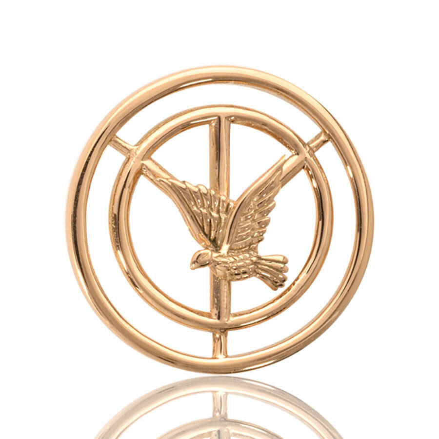 Nikki Lissoni Peace Pigeon Gold Plated 23mm Coin C1029GS