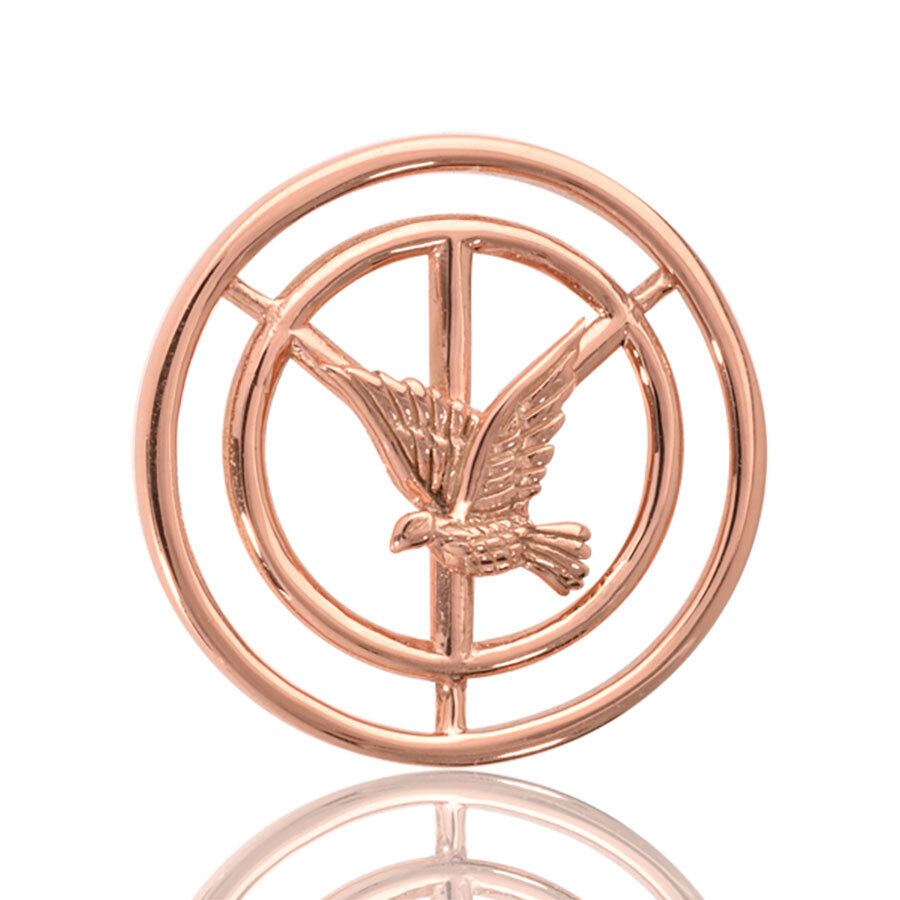 Nikki Lissoni Peace Pigeon Rose Gold Plated 23mm Coin C1029RGS