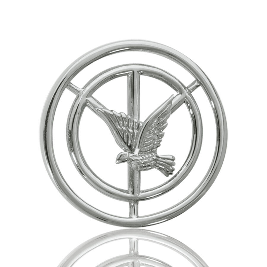 Nikki Lissoni Peace Pigeon Silver Plated 23mm Coin C1029SS