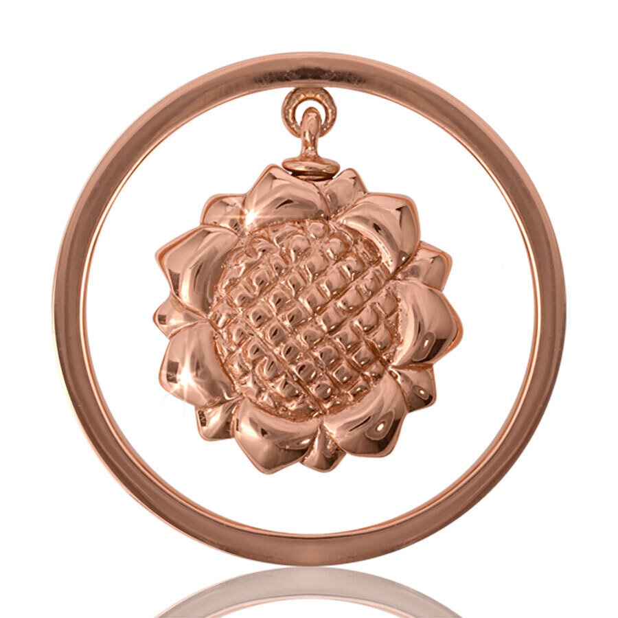 Nikki Lissoni My Sunflower Rose Gold Plated Ash Coin 33mm Coin C1047RGM