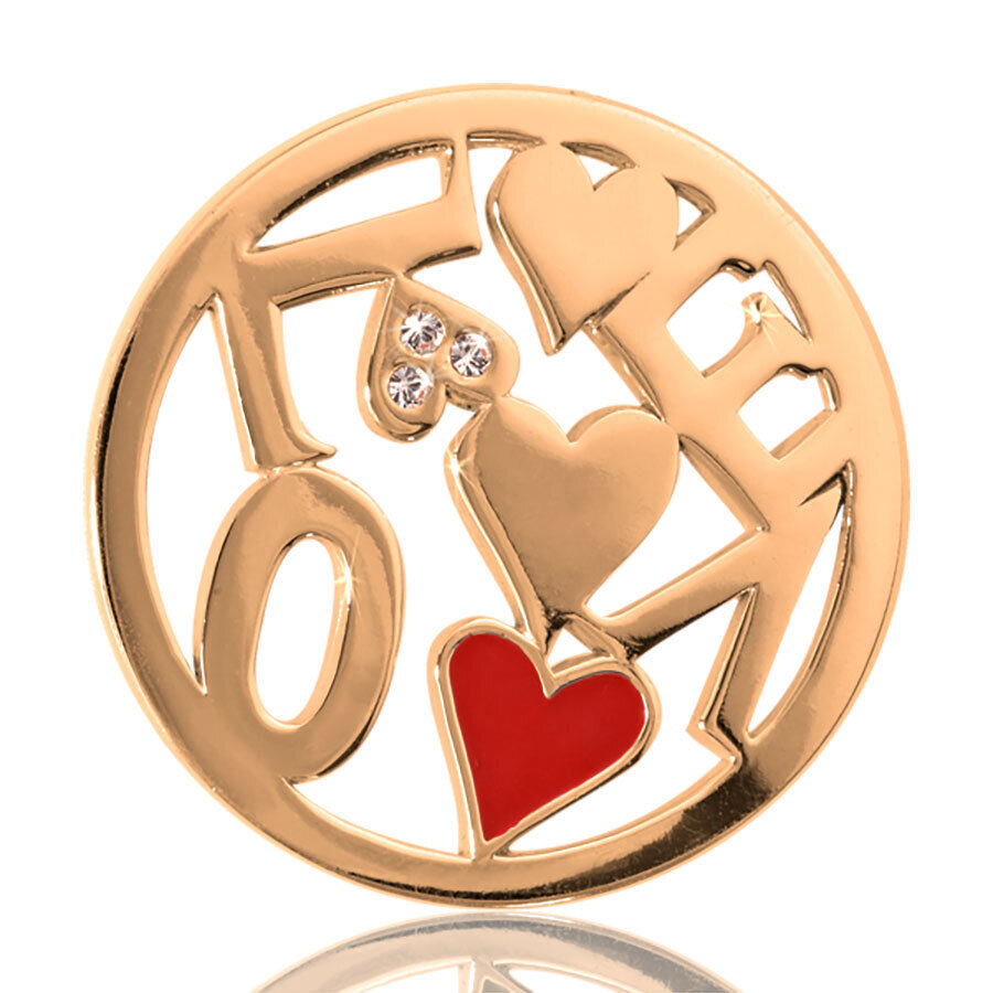 Nikki Lissoni Chaotic Love Gold Plated 33mm Coin C1050GM