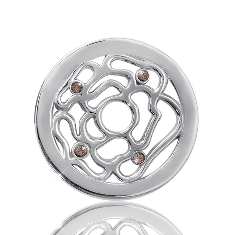 Nikki Lissoni Roses Are Forever Silver Plated 23mm Coin C1093SS