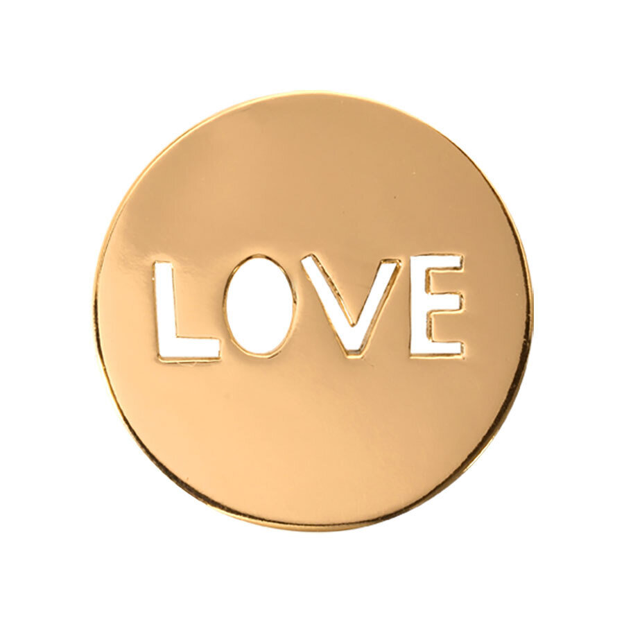 Nikki Lissoni Love It Is Gold Plated 23mm Coin C1106GS