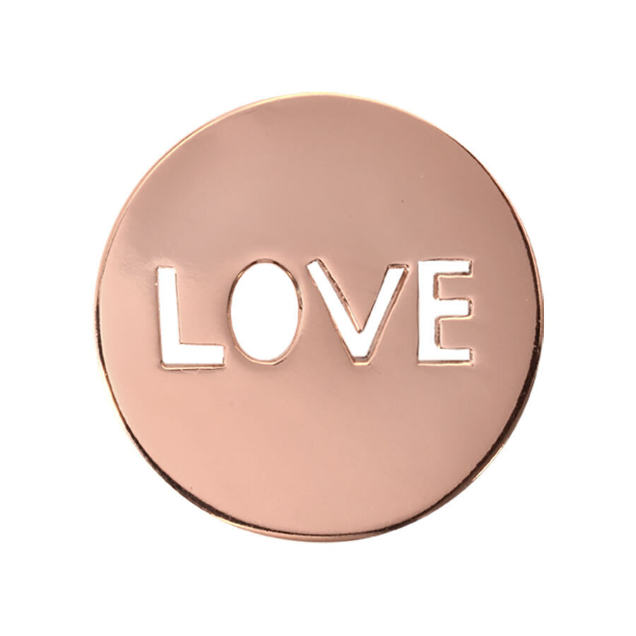 Nikki Lissoni Love It Is Rose Gold Plated 23mm Coin C1106RGS