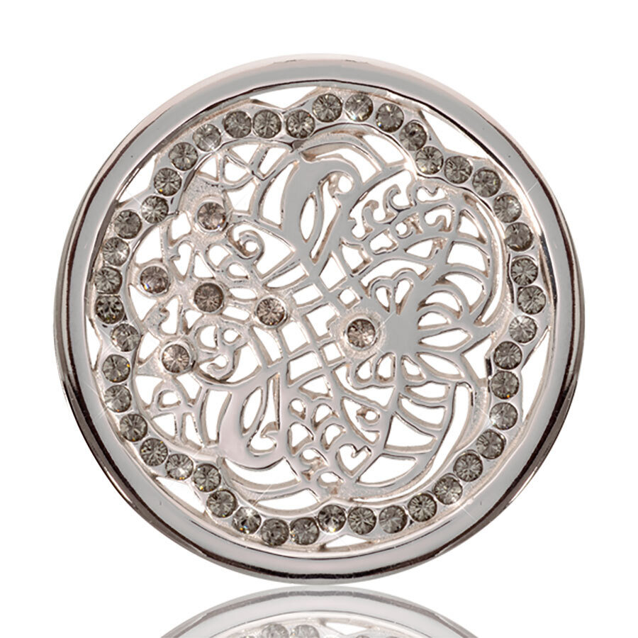 Nikki Lissoni Vintage Ornament Silver Plated 33mm Coin C1123SM
