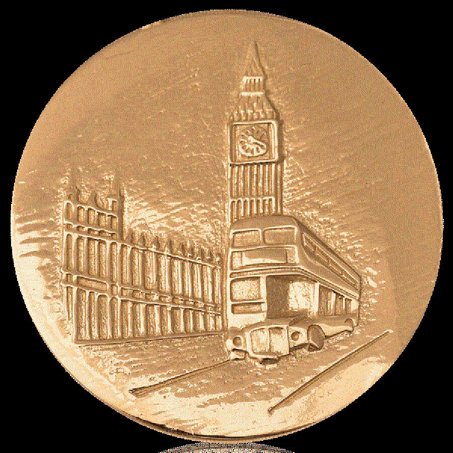 Nikki Lissoni London Big Ben Gold Plated 43mm Coin C1142GL