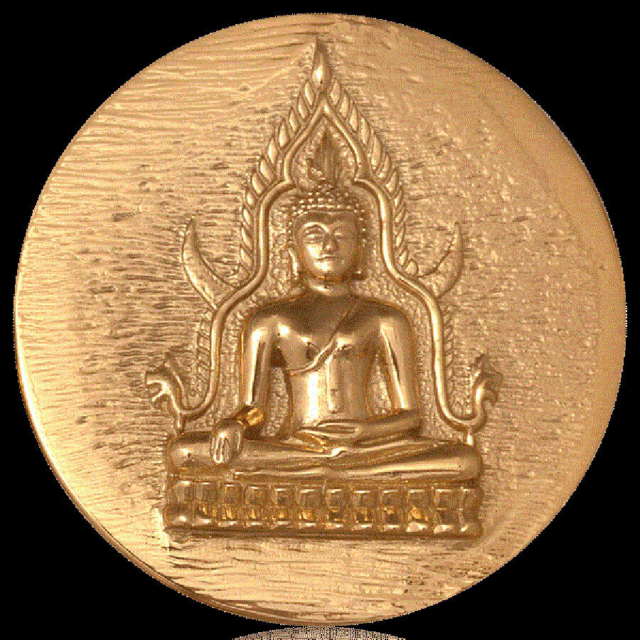 Nikki Lissoni Bangkok Marble Temple Gold Plated 43mm Coin C1144GL