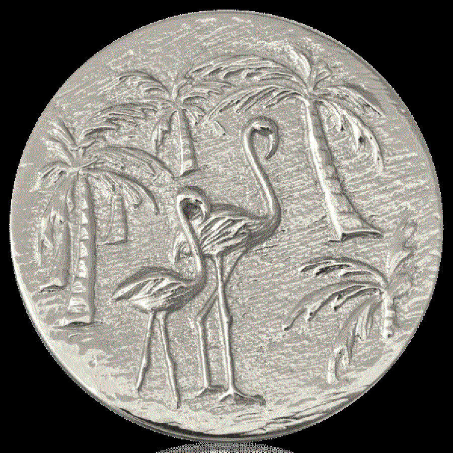 Nikki Lissoni Miami South Beach Silver Plated 43mm Coin C1147SL