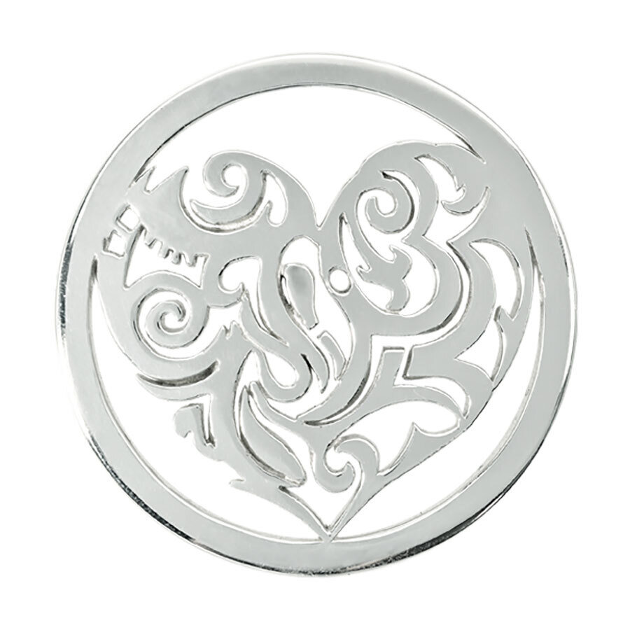 Nikki Lissoni Tribal Heart Silver Plated 33mm Coin C1148SM, MPN: C1148SM, 8718627463024
