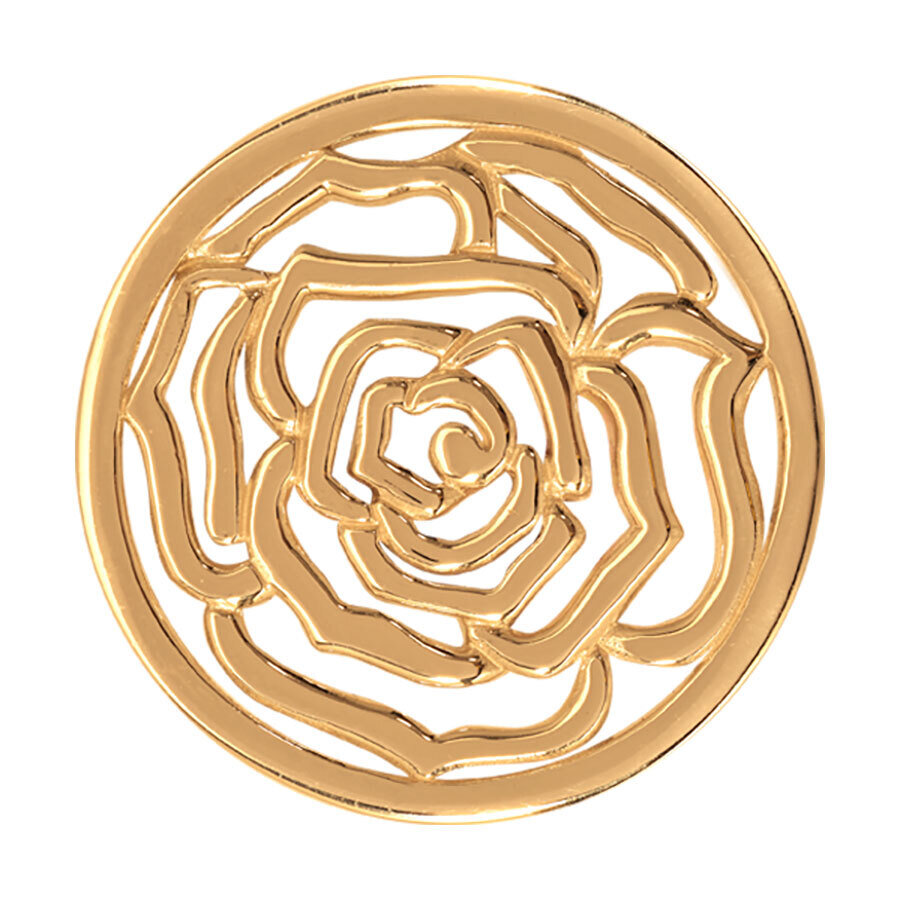 Nikki Lissoni Roses Are Red Gold Plated 33mm Coin C1151GM