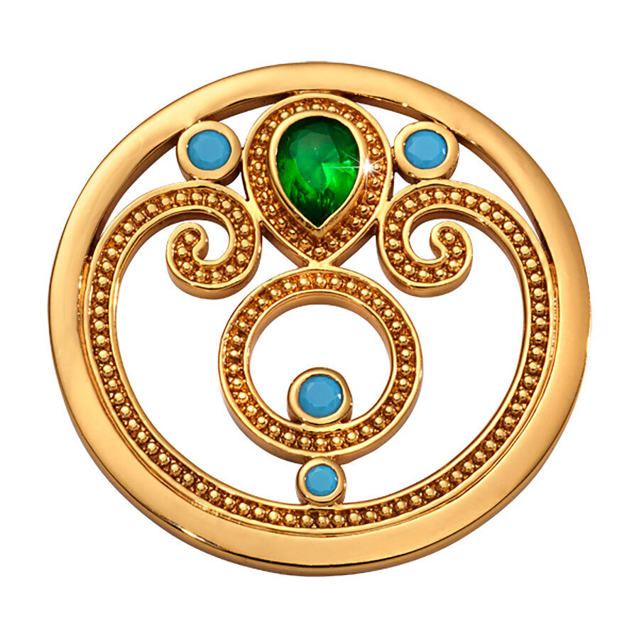 Nikki Lissoni Emerald Dream Coin Gold Plated 33mm Coin C1700GM