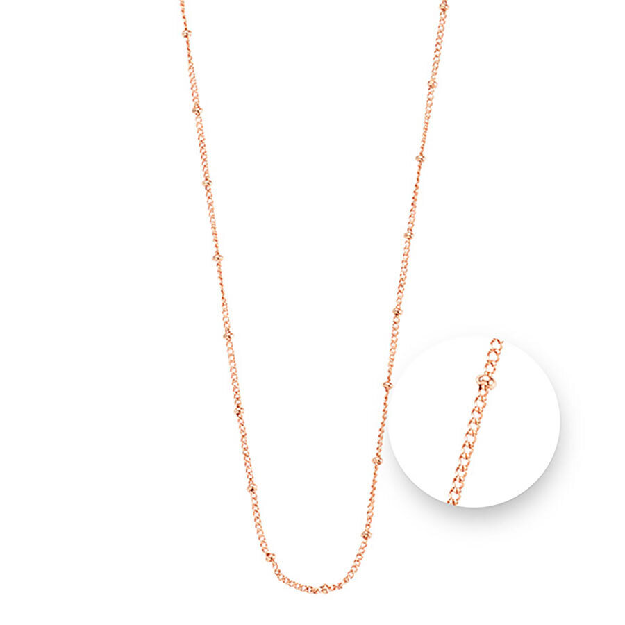 Nikki Lissoni Ball Rose Gold Plated Necklace 75cm Compatible With Pendant N1043RG75