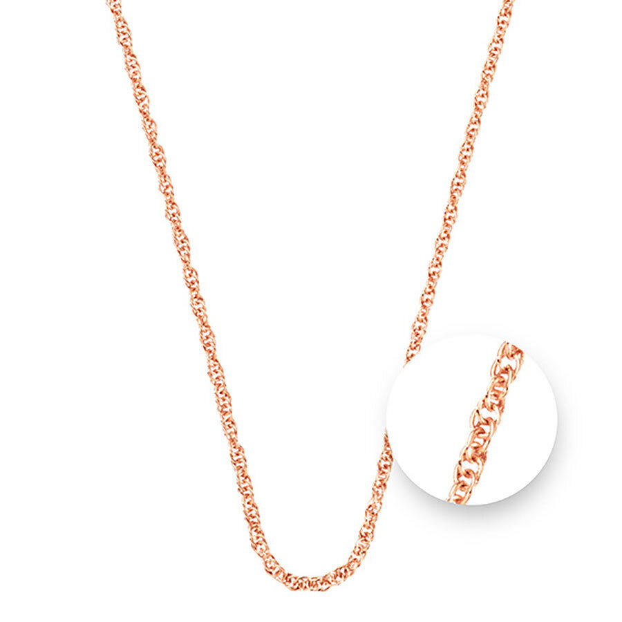 Nikki Lissoni Twisted Rose Gold Plated Necklace 45cm Compatible With Pendant N1044RG45