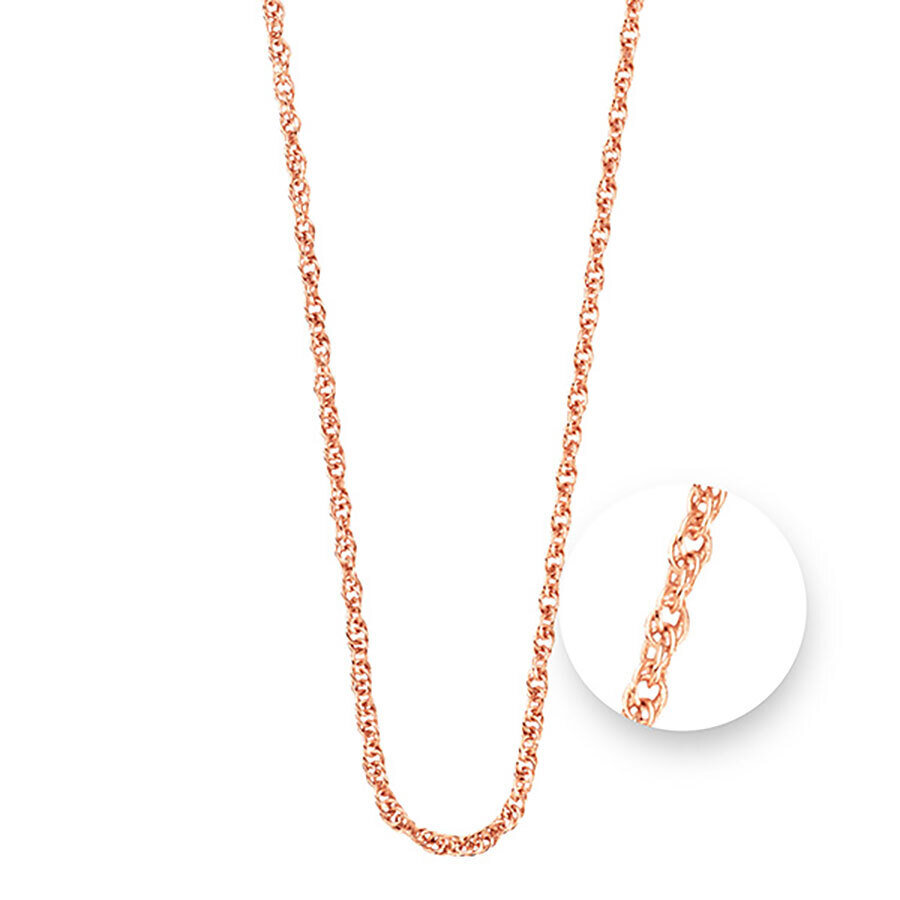 Nikki Lissoni Twisted Rose Gold Plated Necklace 75cm Compatible With Pendant N1044RG75