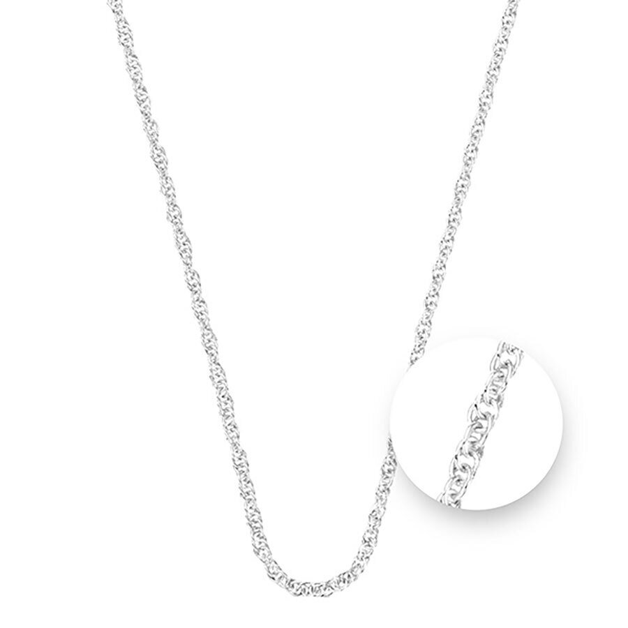 Nikki Lissoni Twisted Silver Plated Necklace 45cm Compatible With Pendant N1044S45
