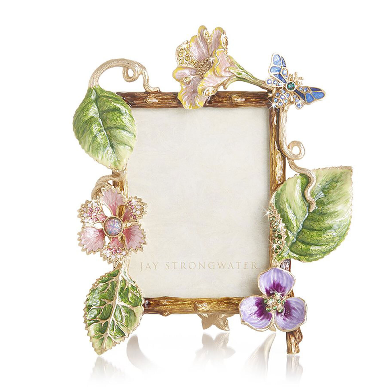 Jay Strongwater Dutch Floral 3&quot; x 4&quot; Picture Frame SPF5880-256, MPN: SPF5880-256,