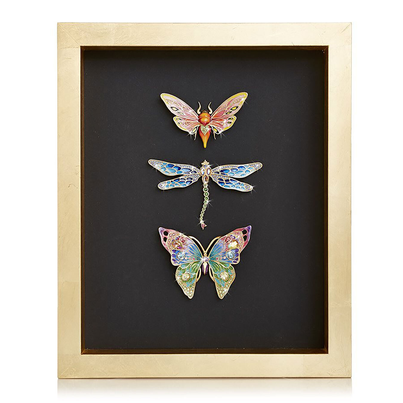 Jay Strongwater Butterfly Dragonfly Moth Wall Art SHW3328-250