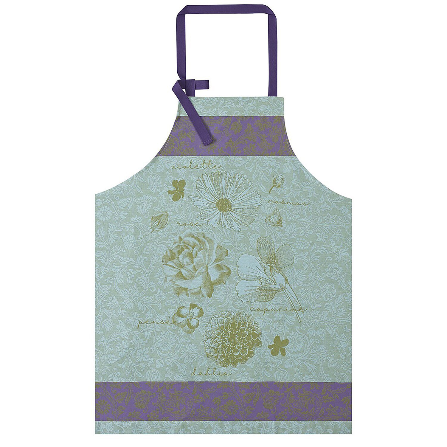 Le Jacquard Apron Fleurs A Croquer Chlorophyll 90 x 9 6 100% Coton 26562, MPN: 26562, 3660269265625