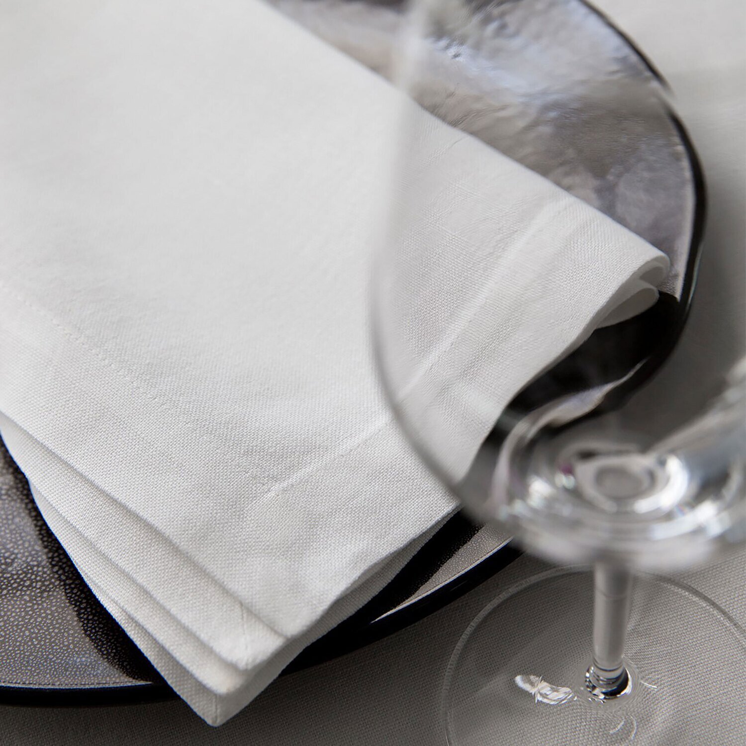 Le Jacquard Napkin Natte White 100% Cotton 24925 Set of 4, MPN: 24925, 3660269249250