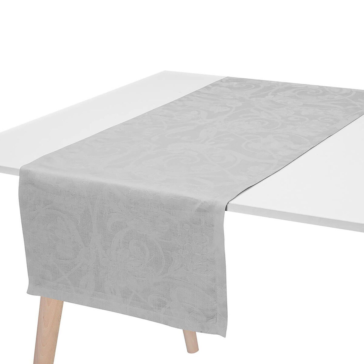 Le Jacquard Table Runner Tivoli Pearl 50 x 150 100% Linen 26814, MPN: 26814, 3660269268145
