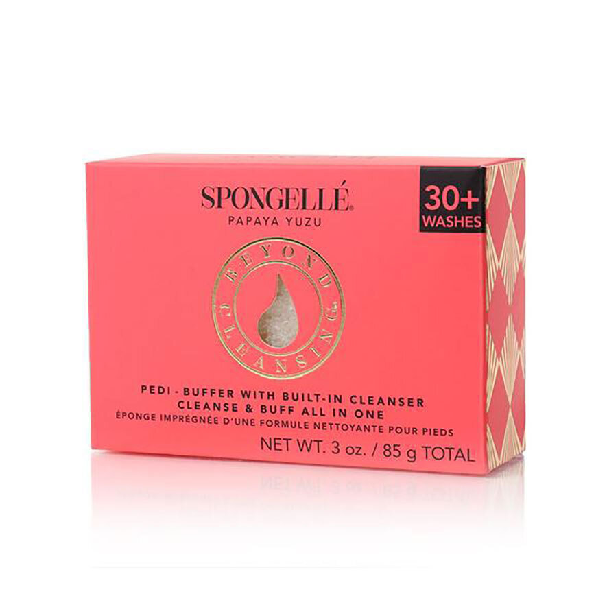 Spongelle Pedi-Buffer Papaya Yuzu 30+ Uses Pack of 6 AST-BCPBPY