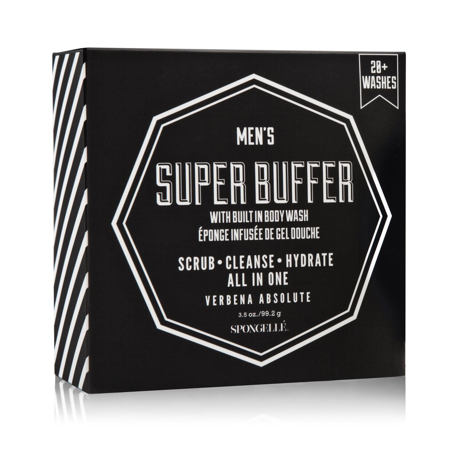Spongelle Men&#39;S Super Buffer Verbena Absolut 20+ Uses Pack of 6 AST-BCMSB