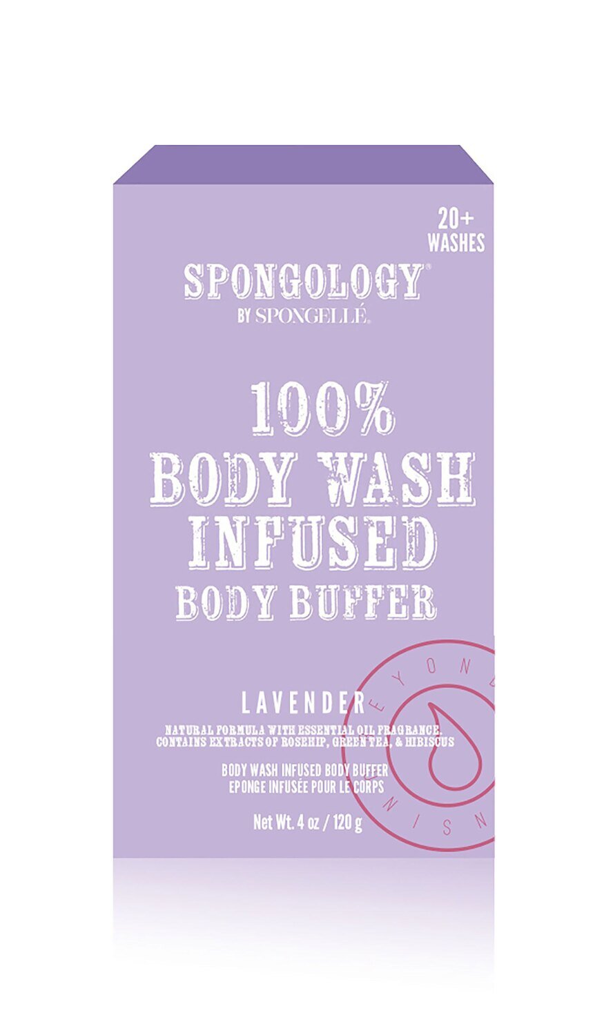 Spongelle Spongology Body Buffer Lavender 20+ Uses Pack of 6 EST-BBLA
