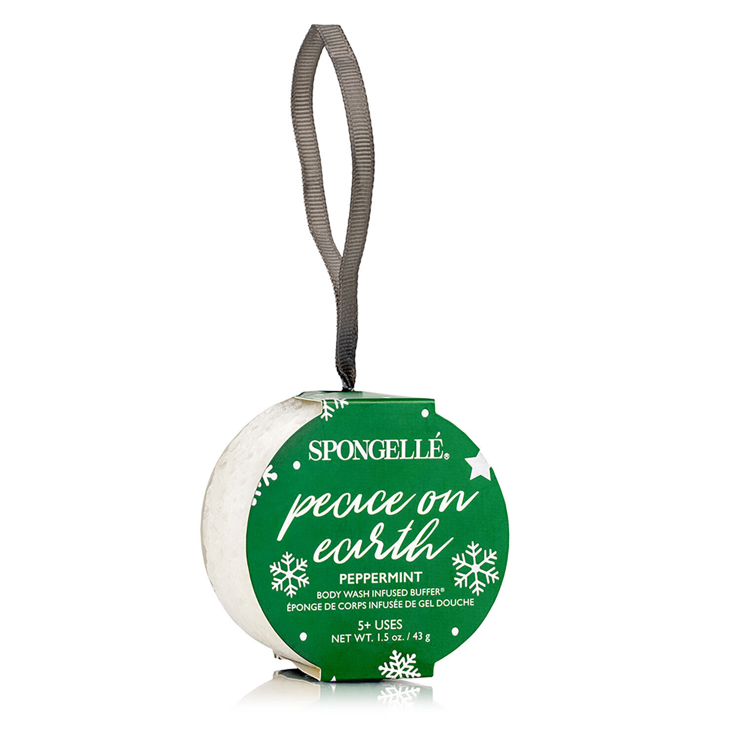 Spongelle Holiday Ornaments Peace On Earth Peppermint Green 5+ Washes 1.5Oz Pack of 6 AST-HOPE