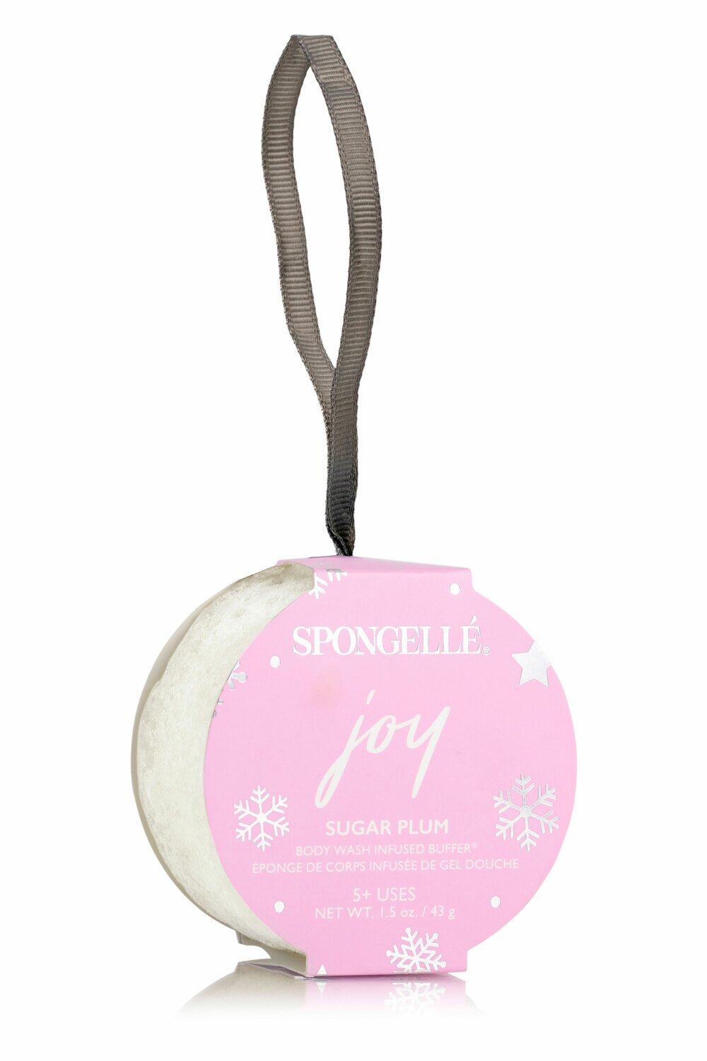 Spongelle Holiday Ornaments Joy Sugar Plum Pink 5+ Washes 1.5Oz Pack of 6 AST-HOSP