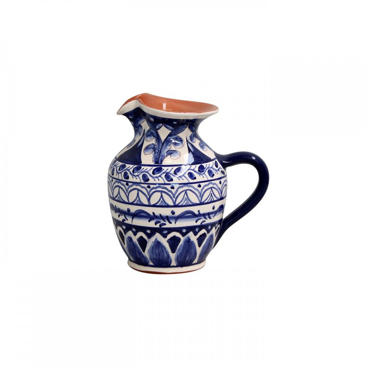 Casafina Alentejo Terracotta Indigo Small Pitcher L50-BW, MPN: L50-BW, 840289016190