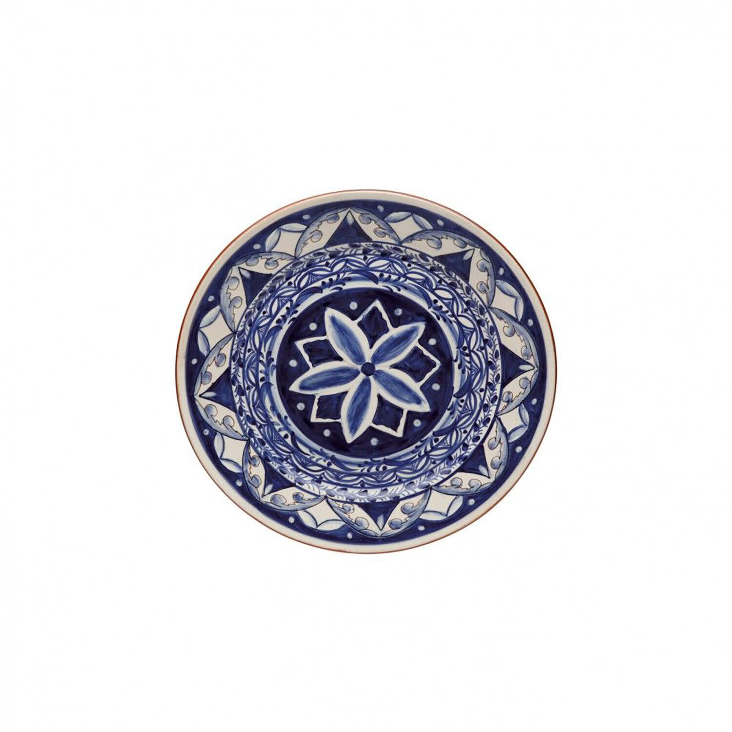 Casafina Alentejo Terracotta Indigo Salad Plate P40-BW Set of 6, MPN: P40-BW, 840289016091