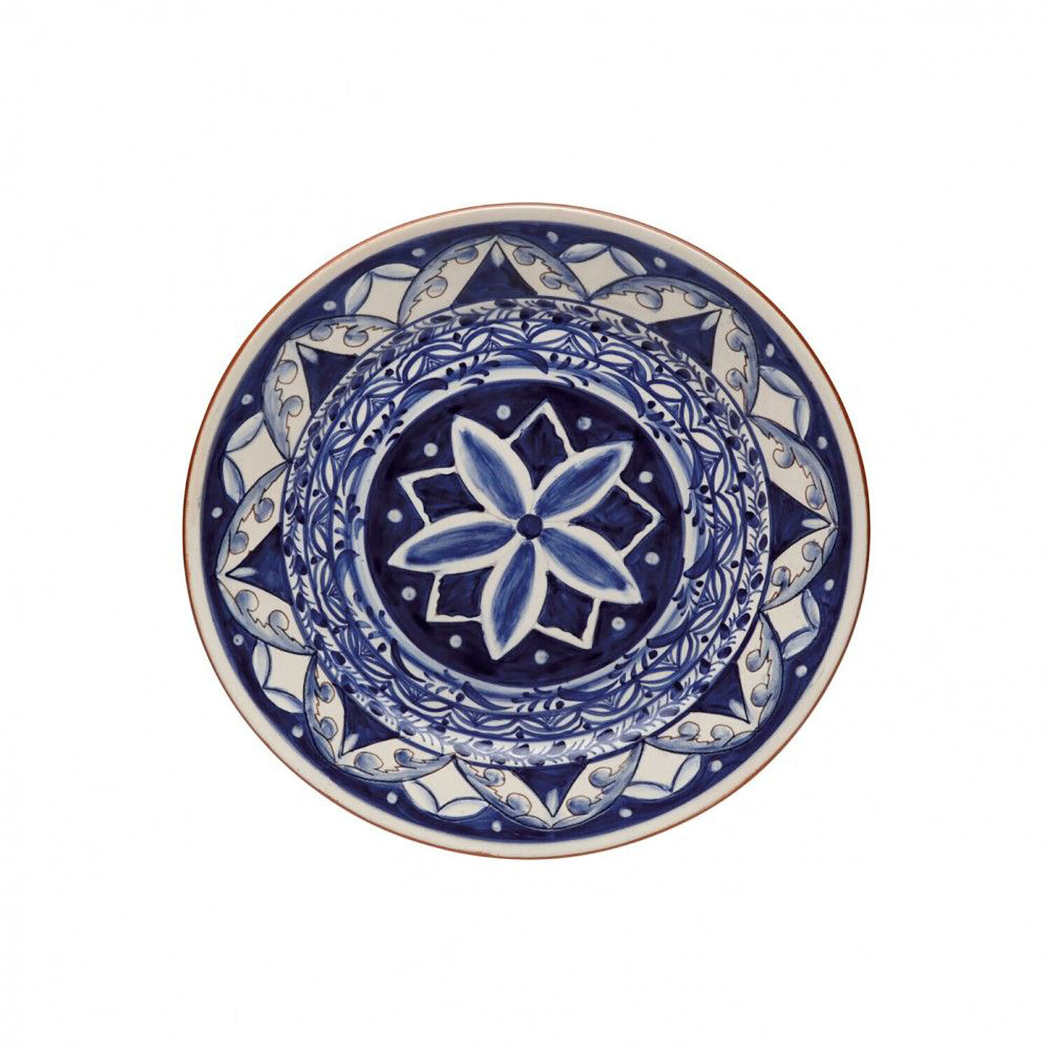 Casafina Alentejo Terracotta Indigo Dinner Plate P80-BW Set of 6, MPN: P80-BW, 840289016084
