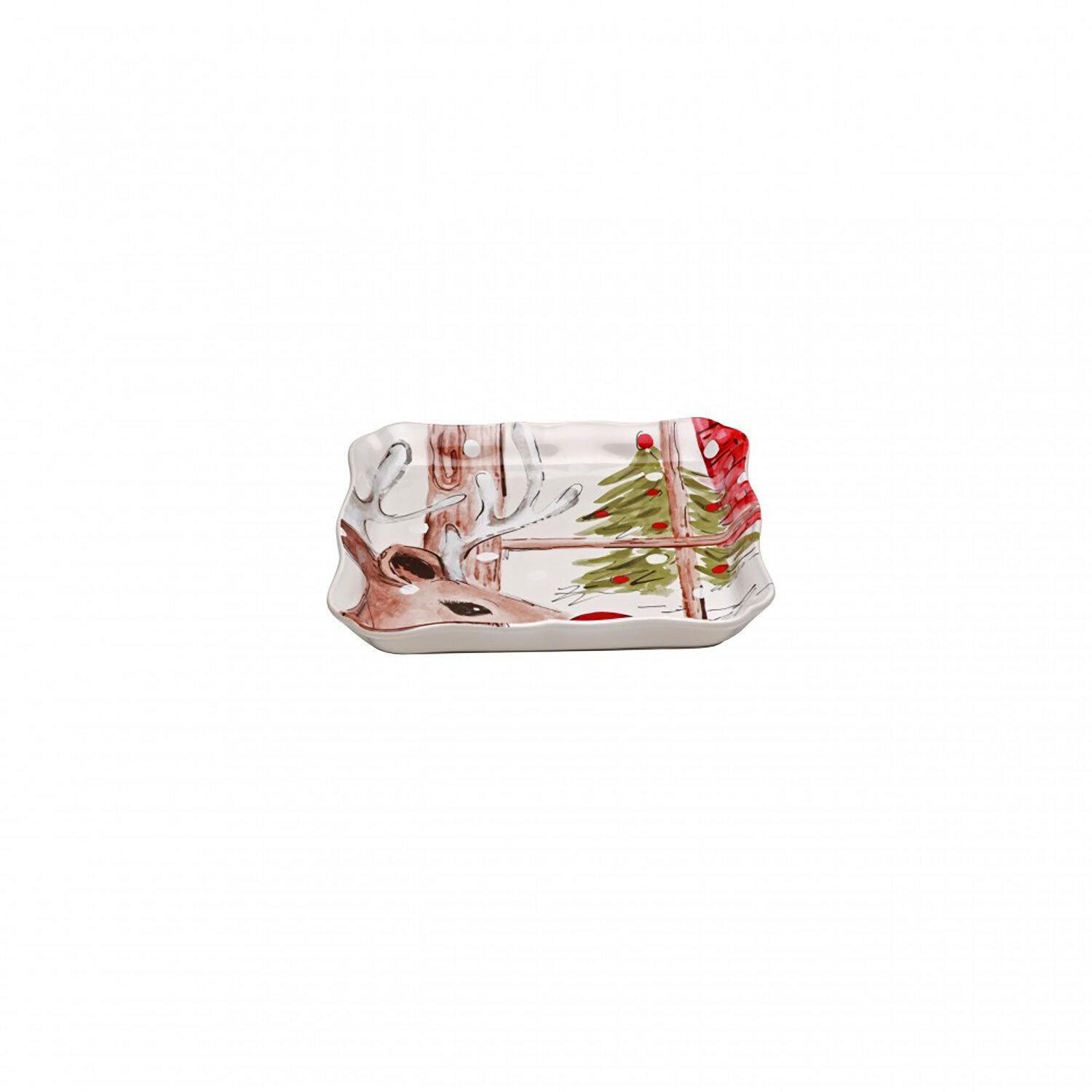Casafina Deer Friends White Square Tray DF627-WHI