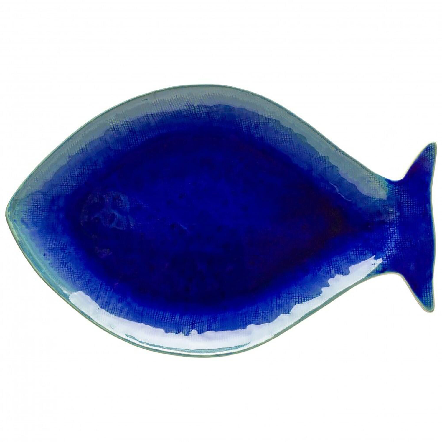 Casafina Dori Atlantic Blue Large Fish Shaped Platter DO222-BLU