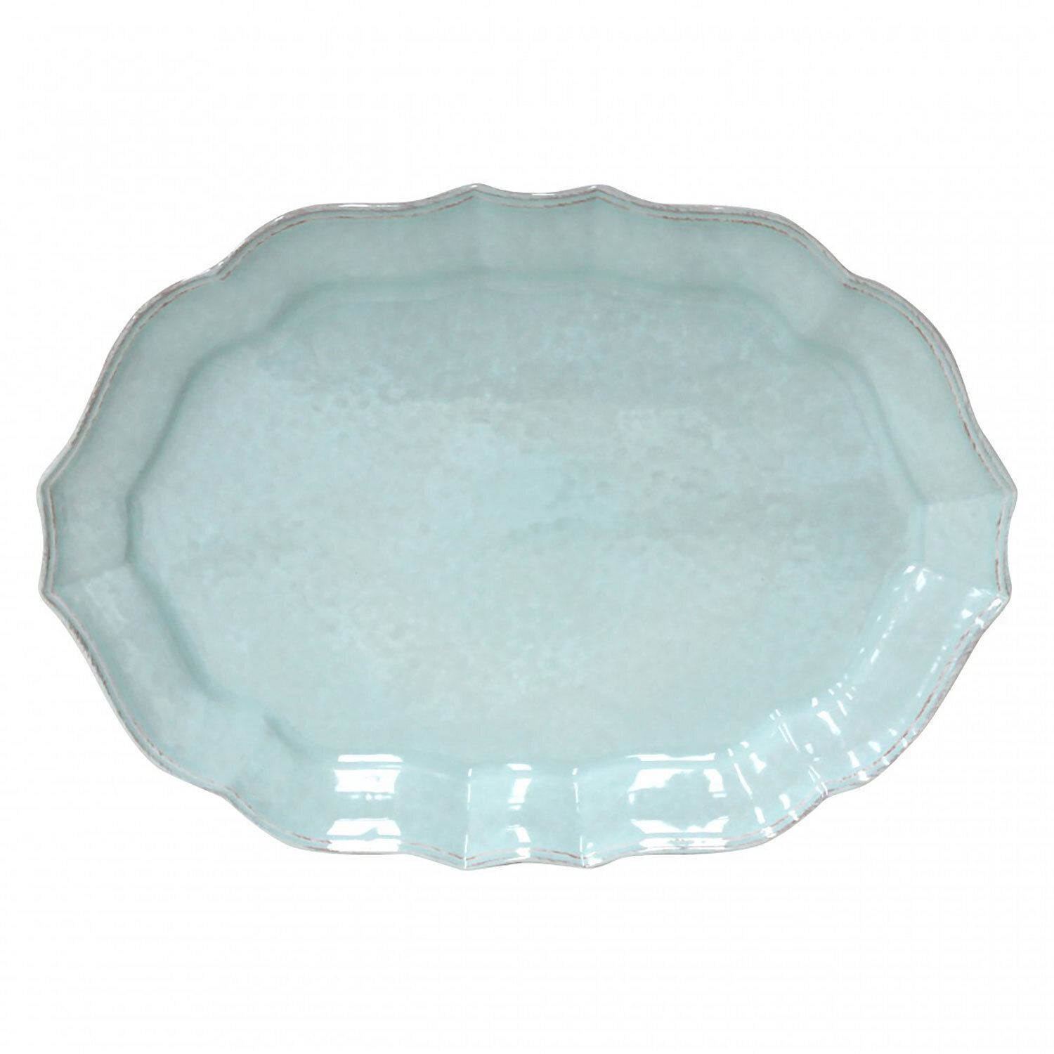 Casafina Impressions Robins Egg Blue Large Oval Platter IM535-BLU