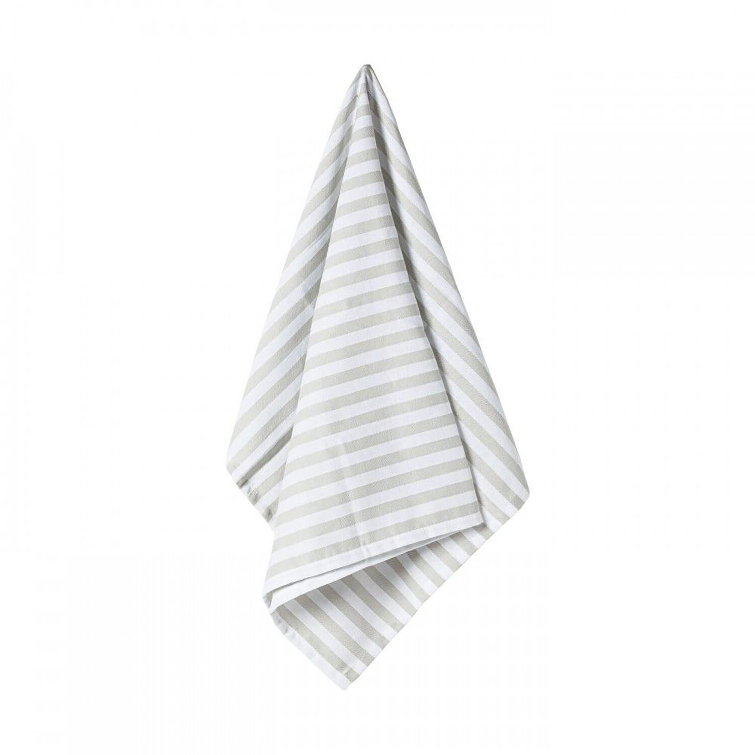 Casafina Kitchen Towels Stripes Dove Set of 3 Kitchen Towels Cotton CFT0073-STGY, MPN: CFT0073-STGY…