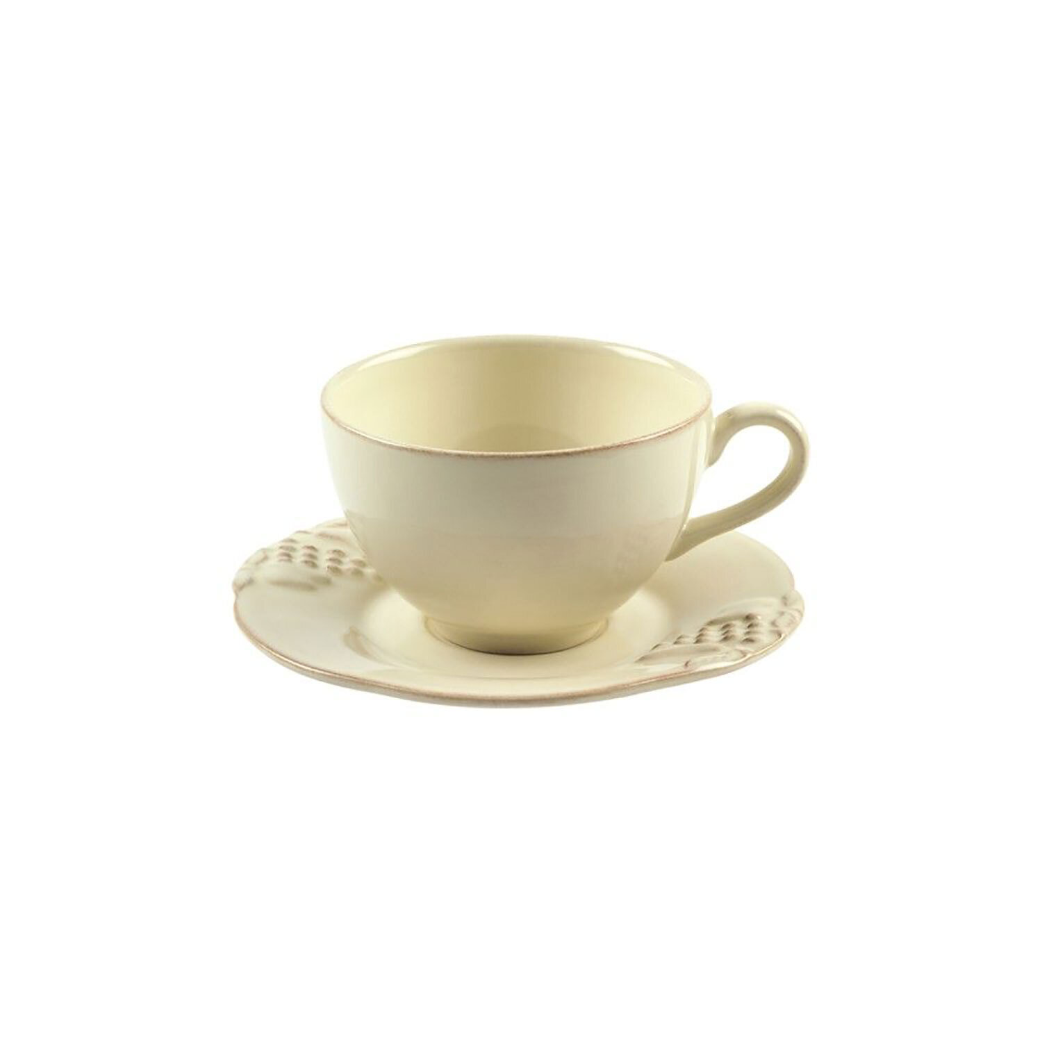 Casafina Madeira Harvest Vanilla Creme Tea Cup &amp; Saucer Set of 6 MA228-CRM, MPN: MA228-CRM, 8402890…