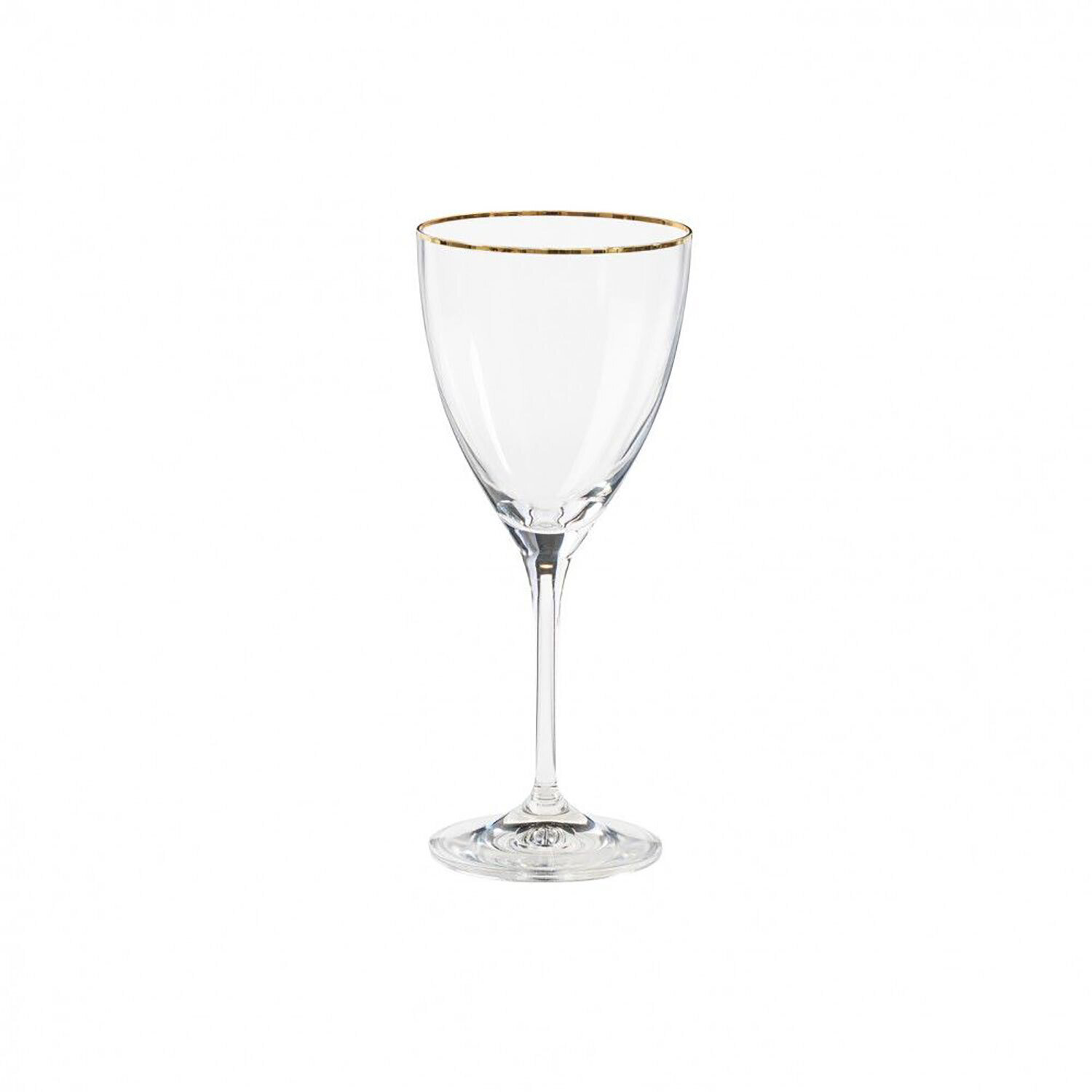 Casafina Sensa Clear With Golden Rim Wine Glass with Golden Rim 9 Oz CFV0075-CGD Set of 6