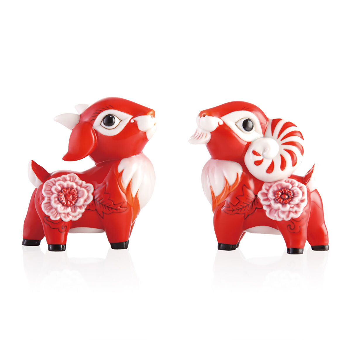 Franz Porcelain Joy and Happiness The Goat Salt and Pepper Shakers FZ03291