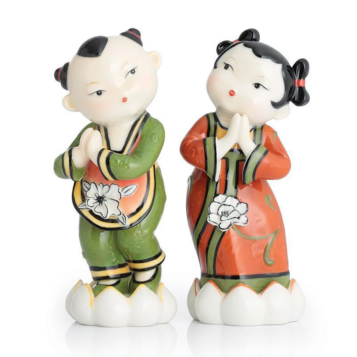 Franz Porcelain Boy and Girl Mascot FigurineSet 2 CP00054