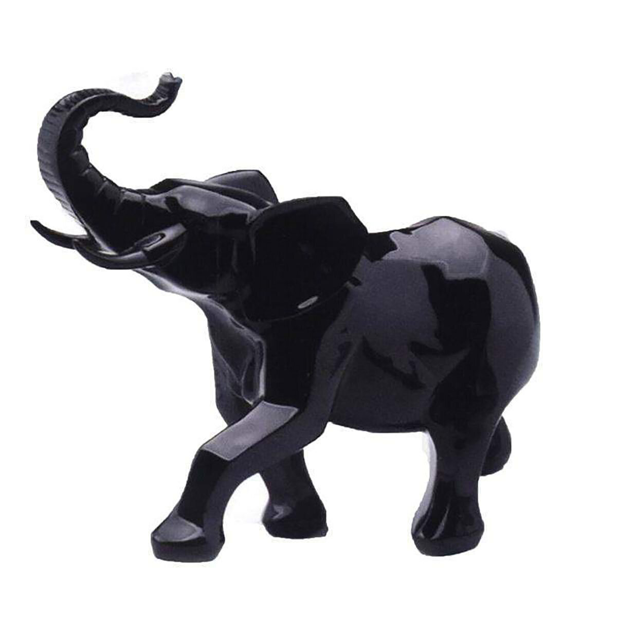 Franz Porcelain Black Magic Sculptured Lucite Elephant Form Figurine FL00022