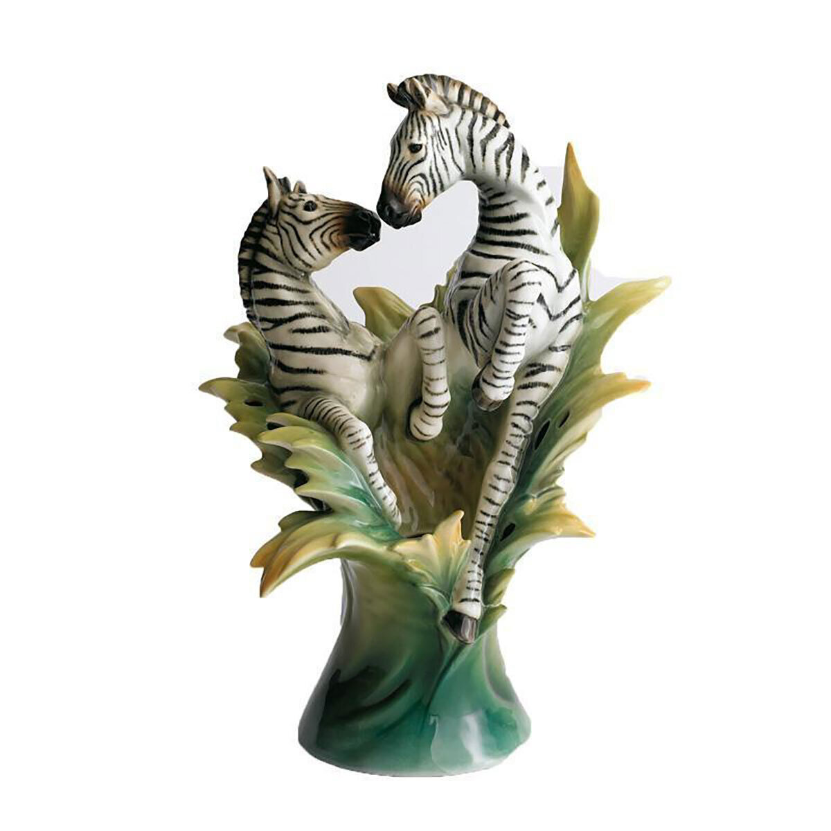 Franz Porcelain Zebra Flower Vase FZ00379