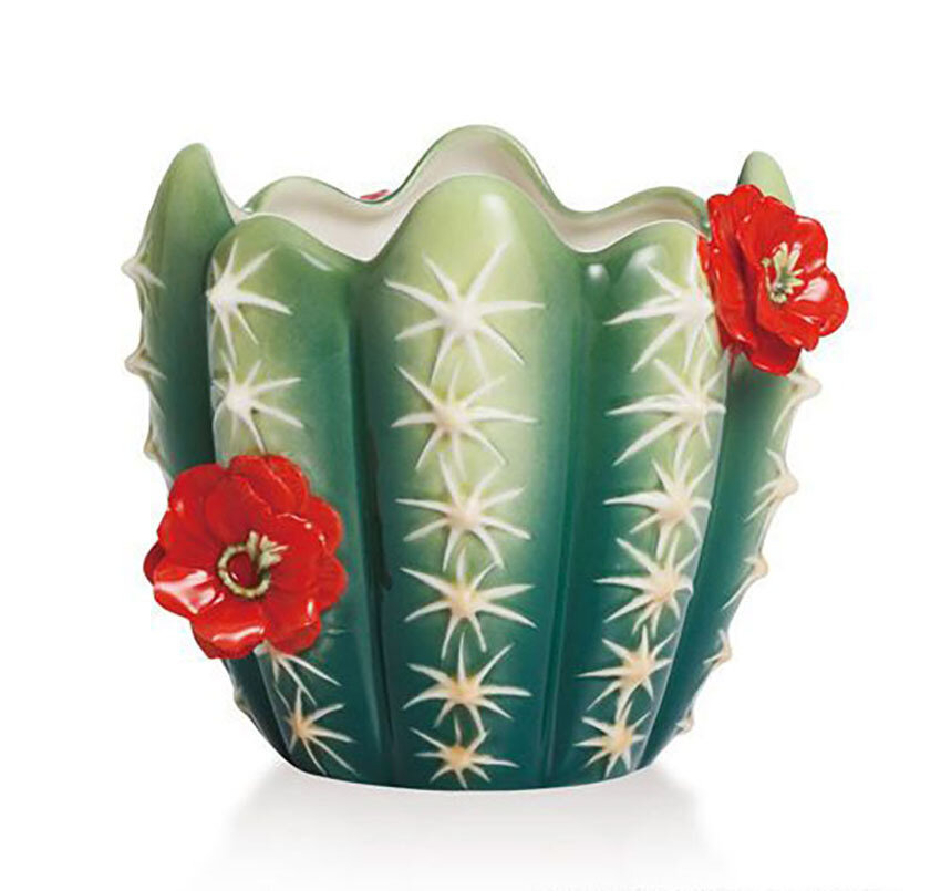 Franz Porcelain Wild Wonder Cactus Candle Holder FZ02184