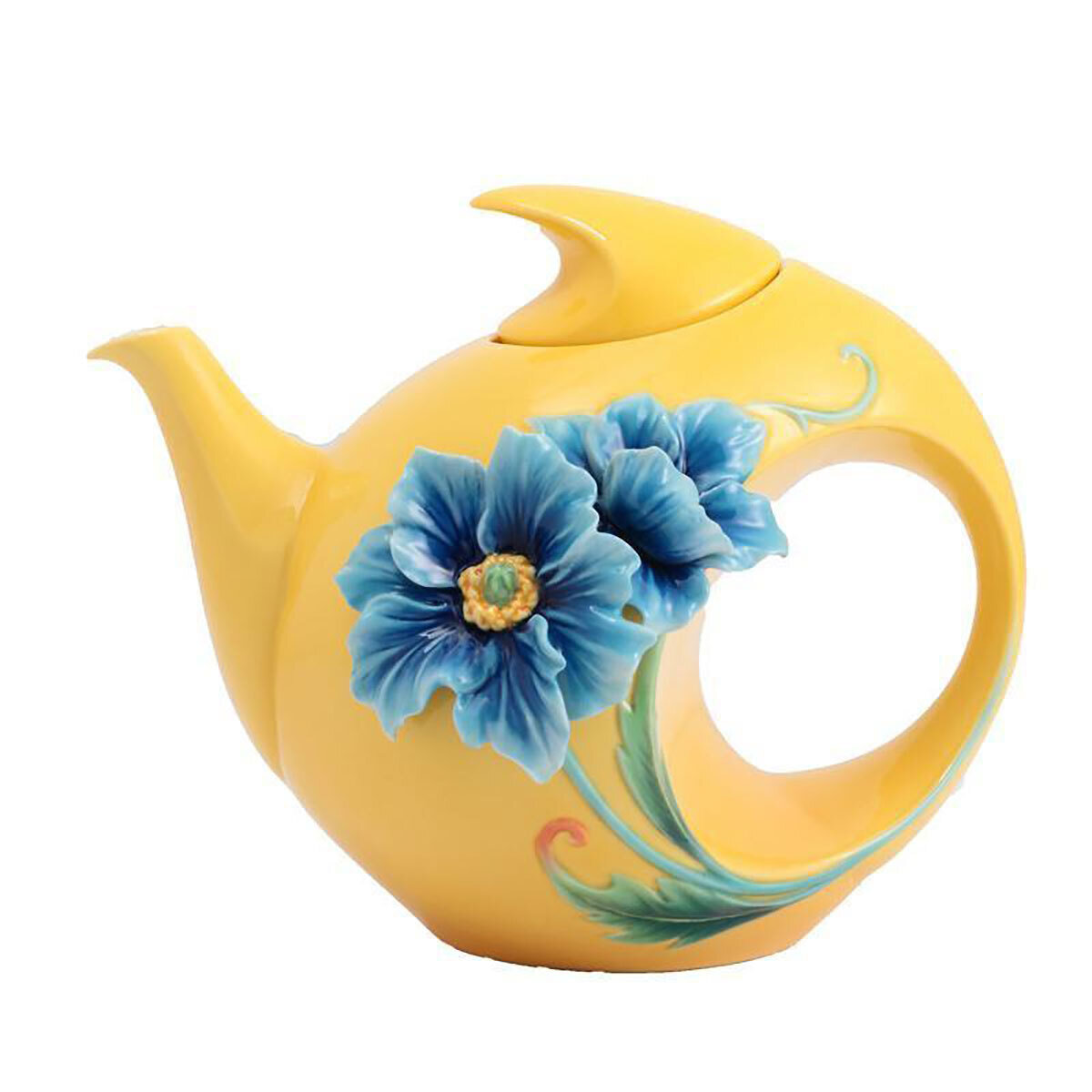 Franz Porcelain Strength and Will Blue Poppy Teapot FZ02872, MPN: FZ02872,